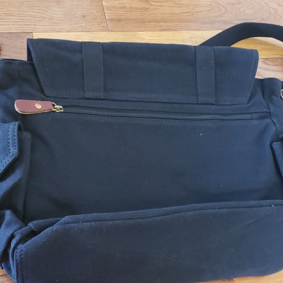 Canvas genuine leather laptop bag with sleeves NEW - Picture 5 of 8